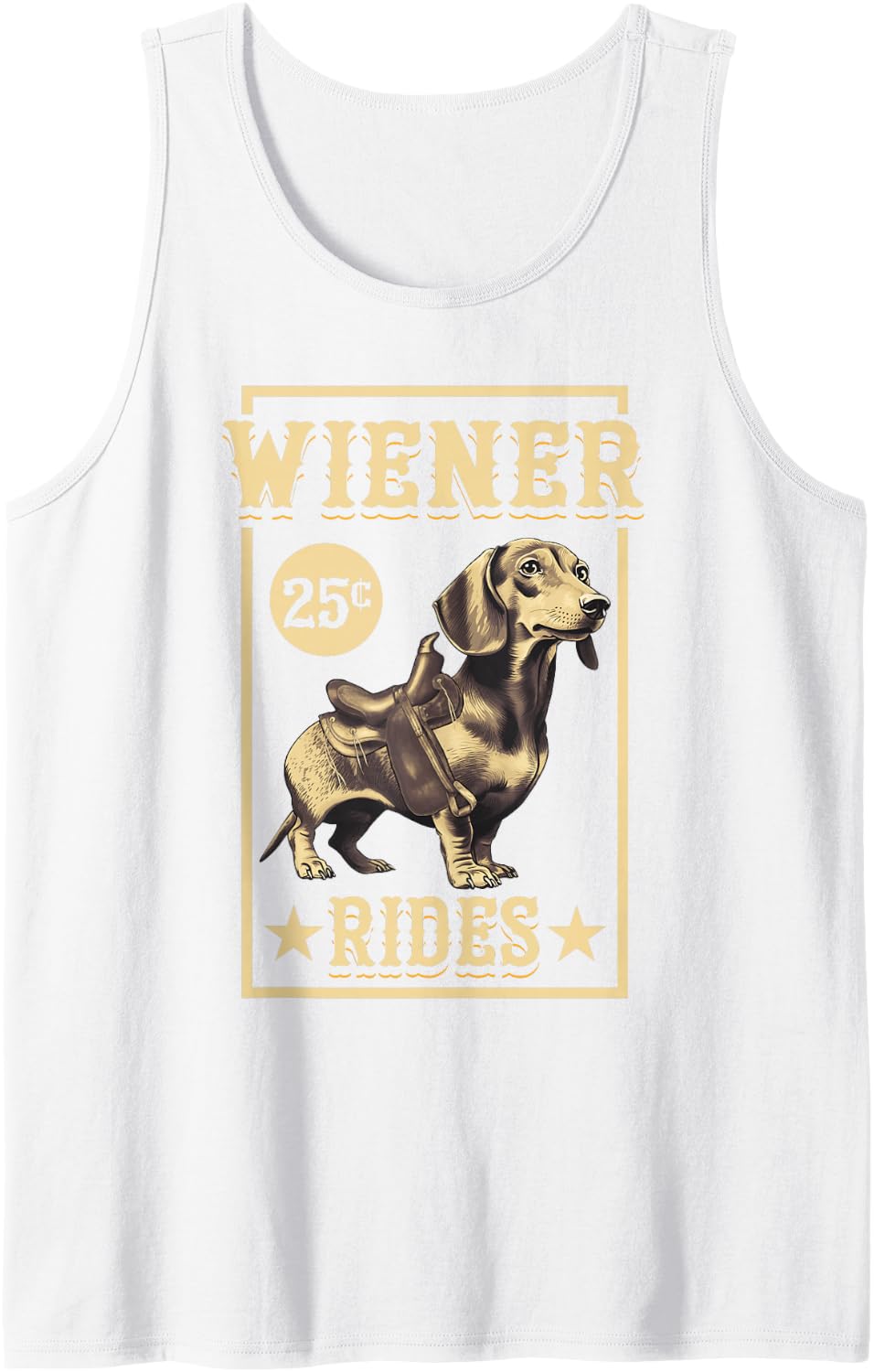 Wiener Rides Dachshund Lover Doxie Weiner Weenie Dog Owner Tank Top - White