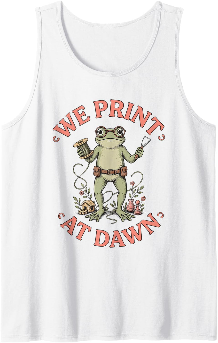 3D Printer Additive Manufacturing Rapid Prototyping FDM Sleeveless Tank Top - White