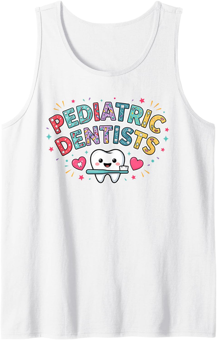 Pediatric Dentist Kids Childrens Dental Sleeveless Tank Top - White