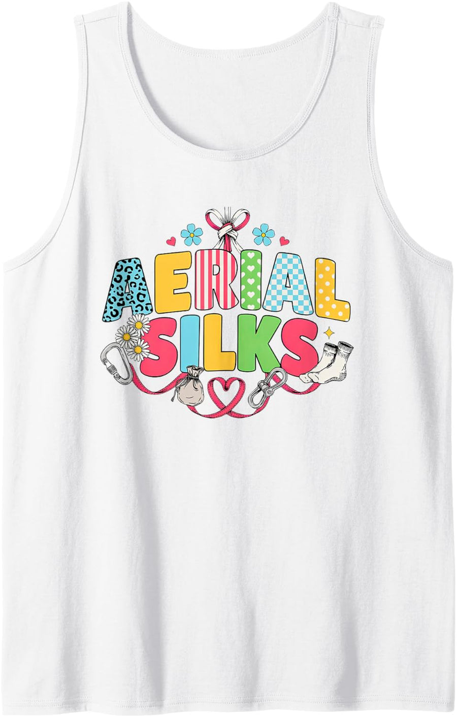 Aerial Silks Instructor Acrobatics Aerialist Silk Dancing Sleeveless Tank Top - White