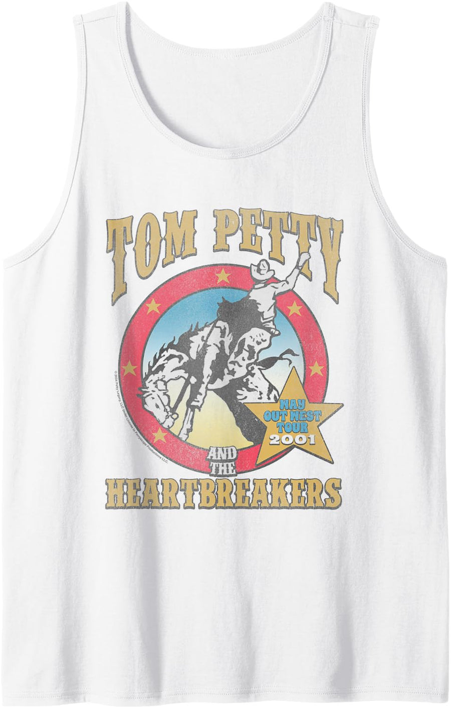 Tom Petty Way Out West Tank Top - White