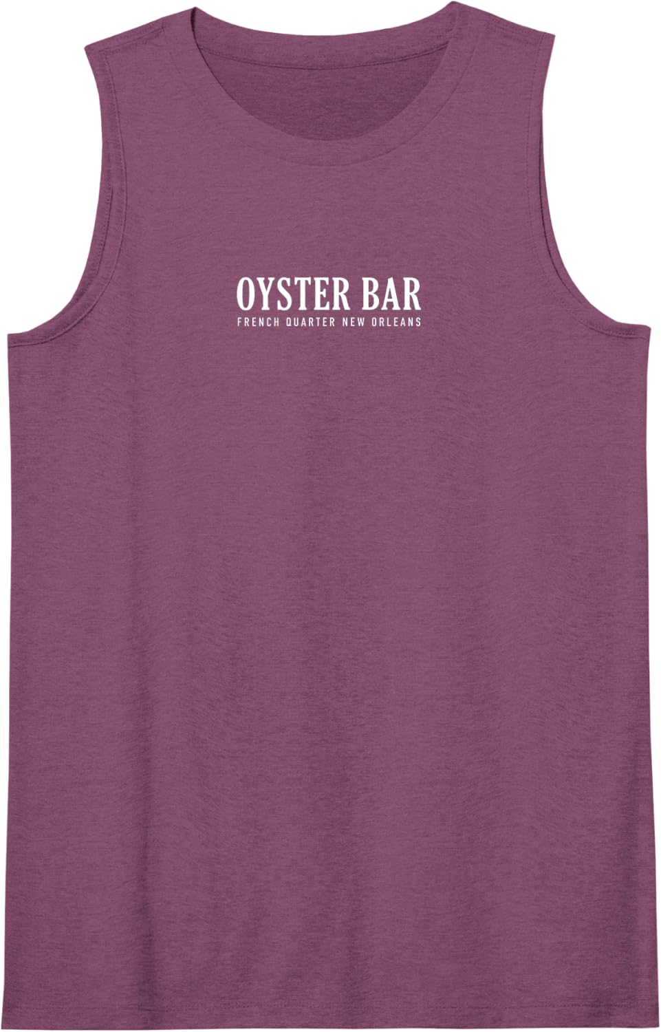 Oyster Bar French Quarter New Orleans (Front & Back) Sleeveless Tank Top - Purple