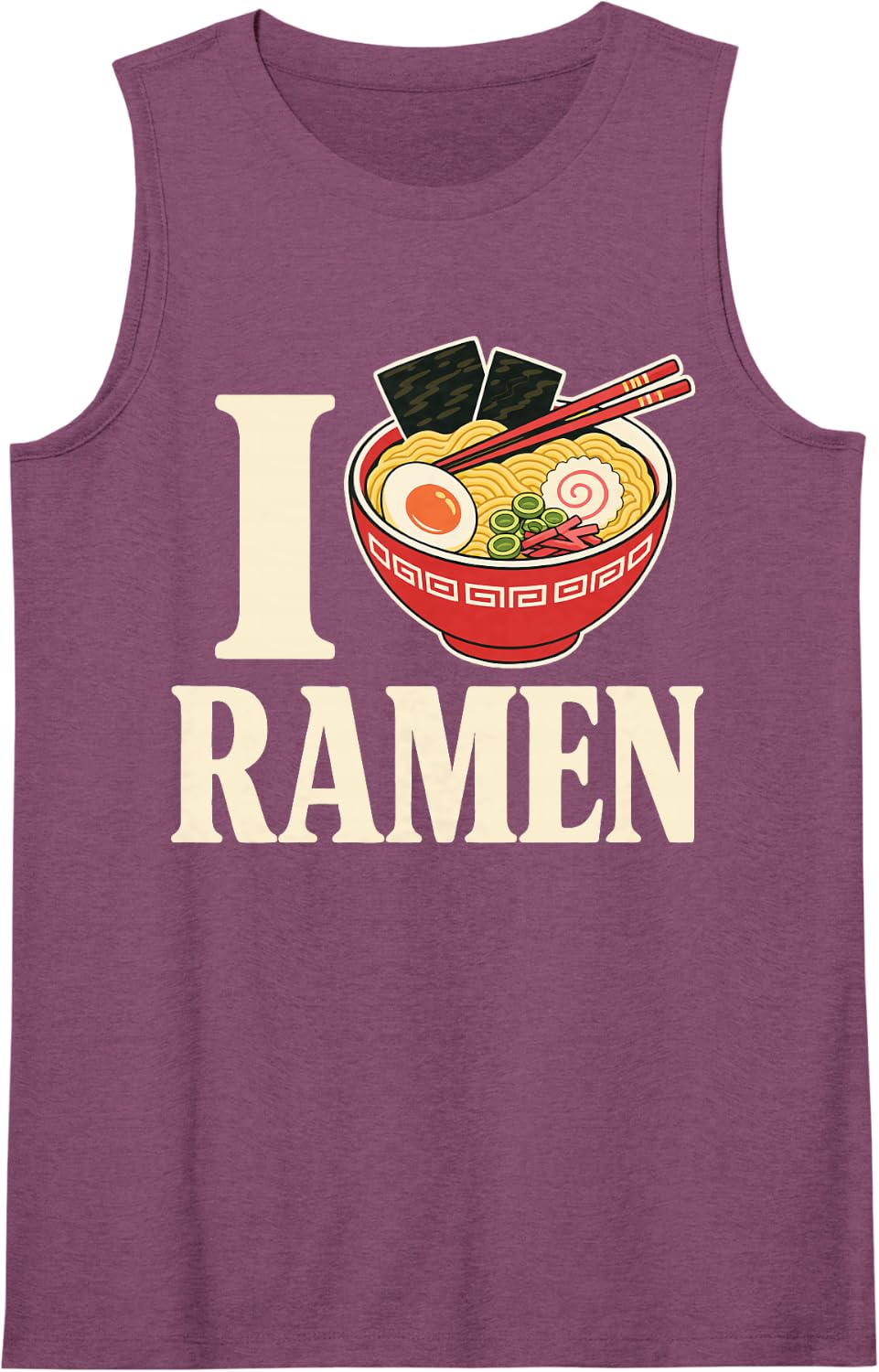 Ramen Lover Japanese Noodles Sleeveless Tank Top - Purple