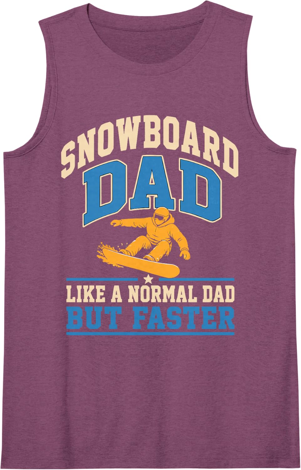 Snowboard Dad Snowboarding Father Boarder Sleeveless Tank Top - Purple