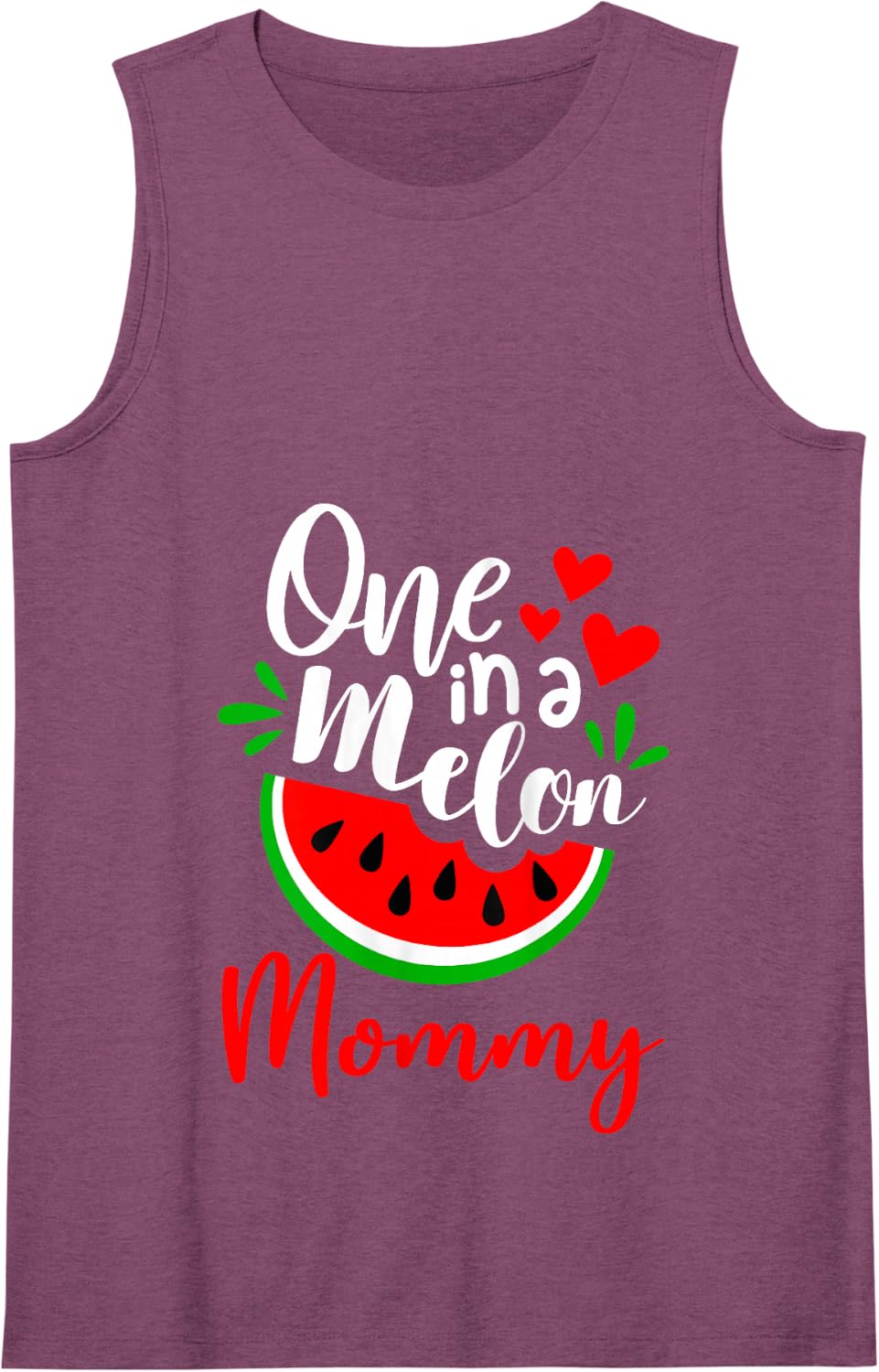 One In A Melon Mommy Shirt Birthday Matching Family Tank Top - Purple