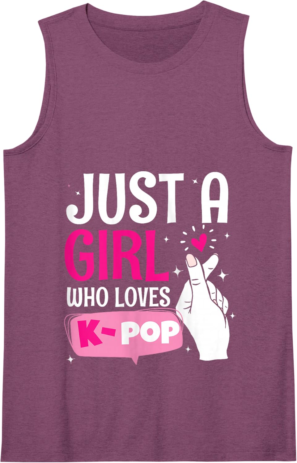 K Pop Girl Who Loves Kpop Tank Top - Purple