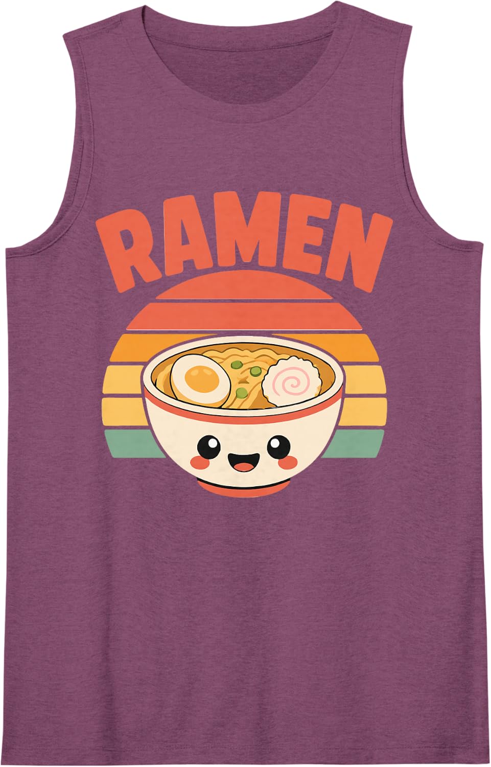 Ramen Lover Cute Japanese Noodles Sleeveless Tank Top - Purple
