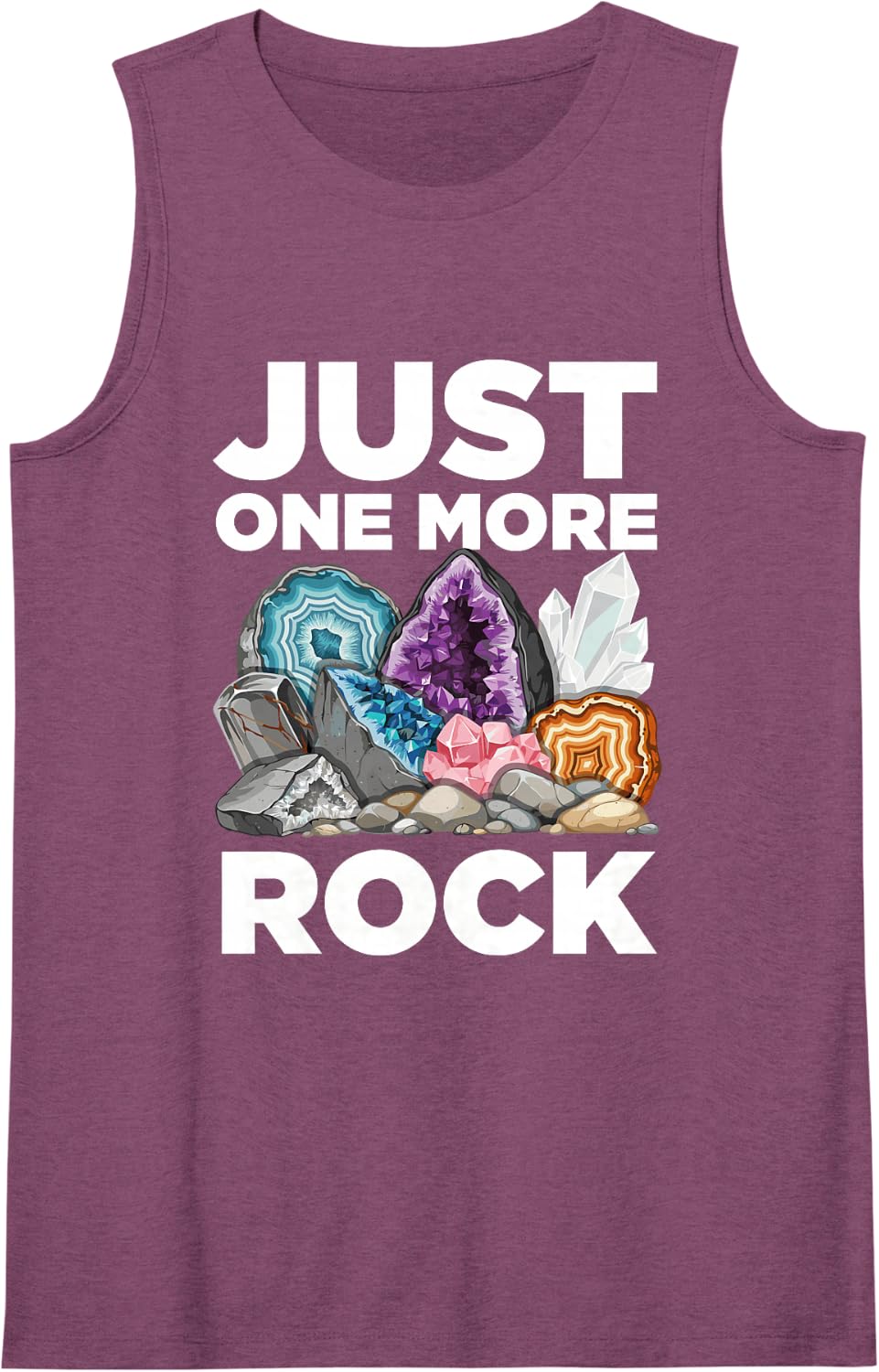 Geode Rockhound Equipment for Men Women Mineral Collector Sleeveless Tank Top - Purple
