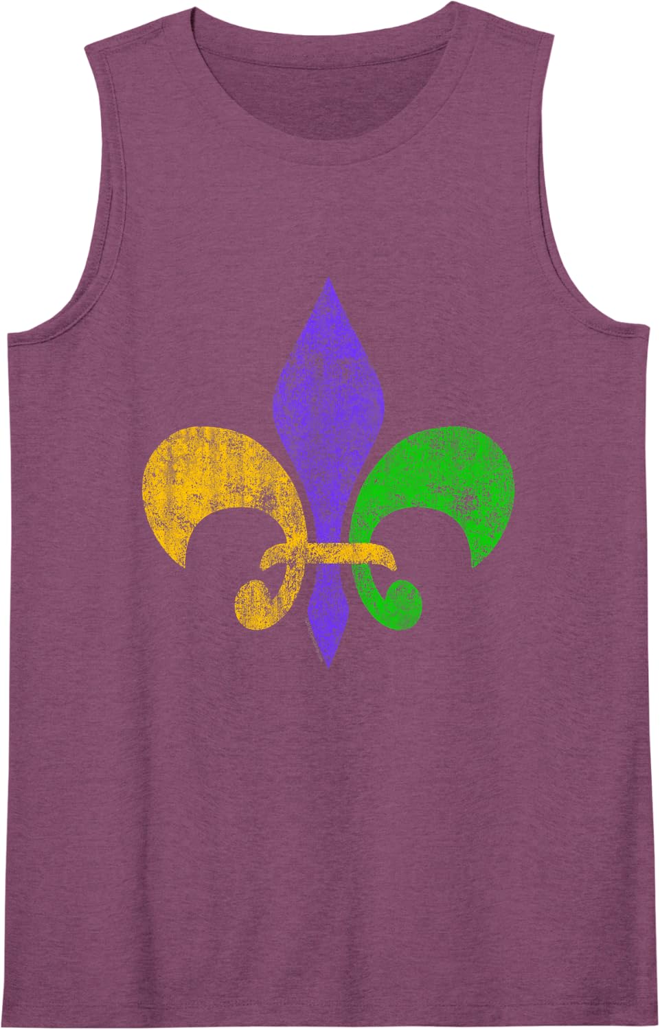 Vintage Fleur De Lis Mardi Gras Mens Womens Kids Boys Tank Top - Purple