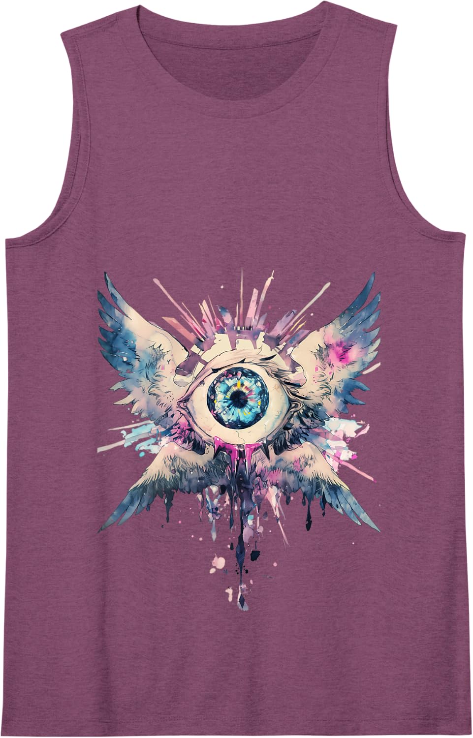 Biblically Accurate Angel Seraphim Ophanim Pastel Goth Tank Top - Purple