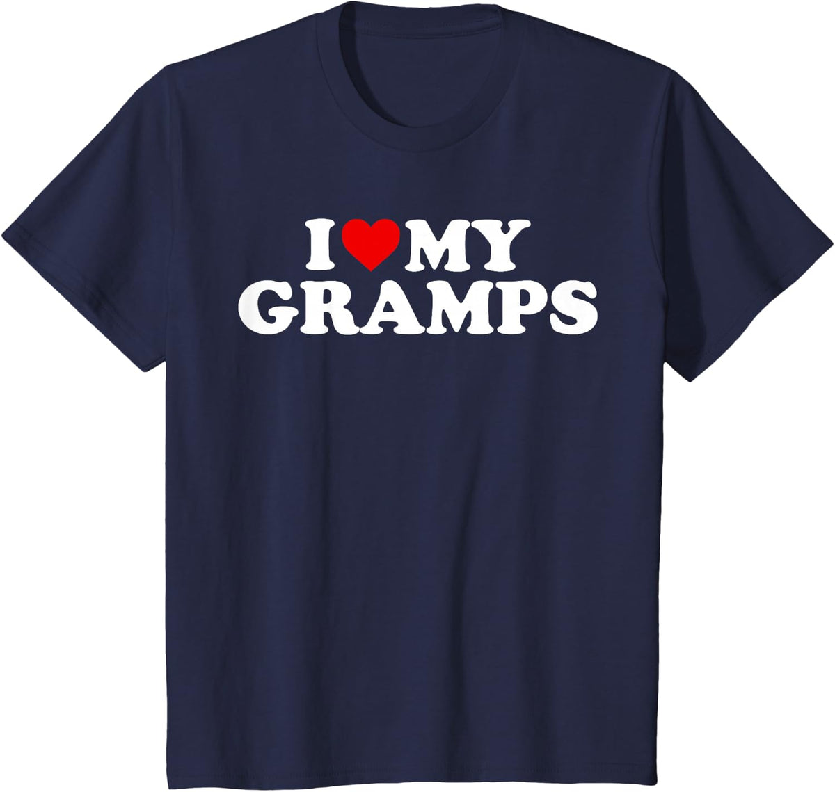 I Love My Gramps Design: Toddler, Boy, Girl, Youth, Baby T-Shirt - Navy Blue