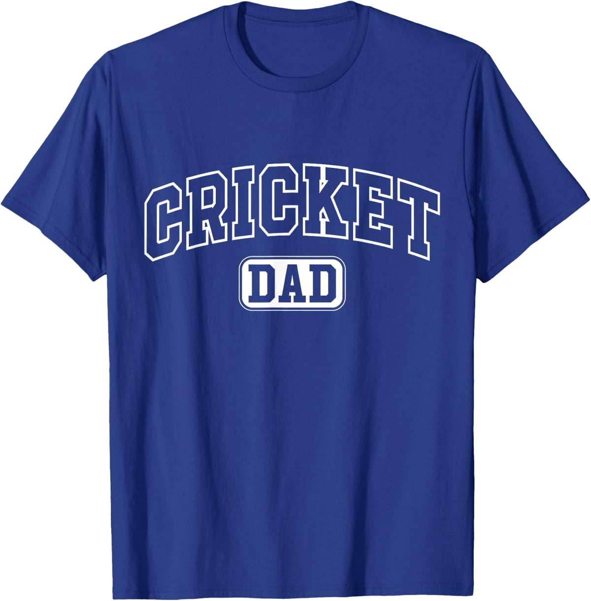 Cricket Dad Athletic Lettering Coach Player T-Shirt - Royal Blue