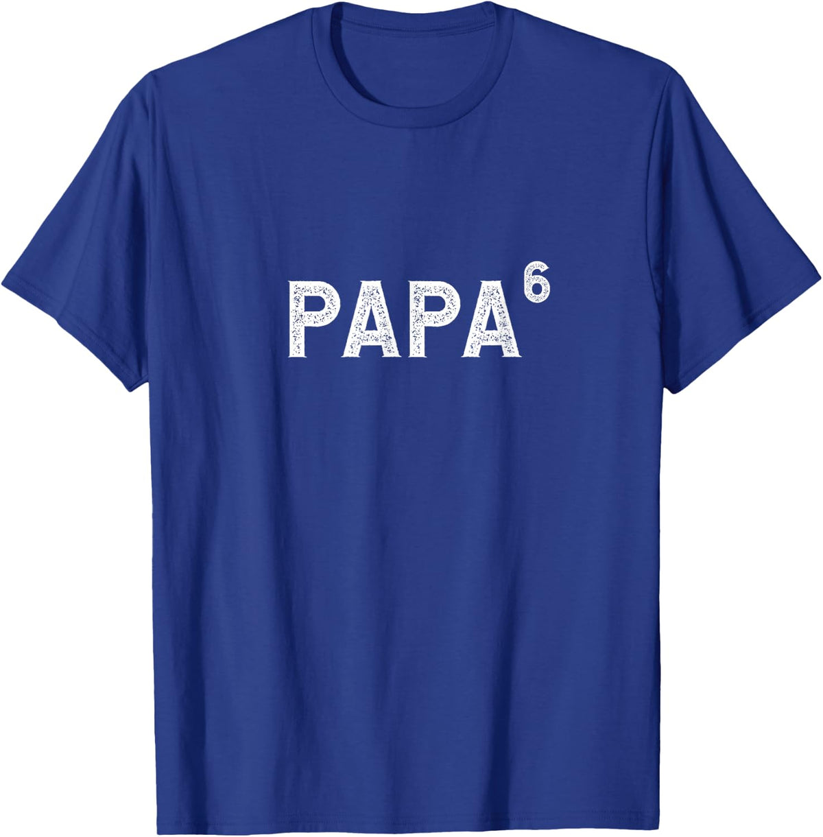 Papa 6 For Grandpa with 6 Grandkids T-Shirt - Royal Blue