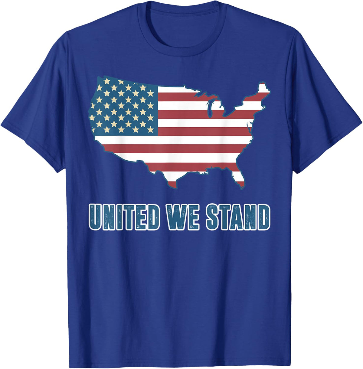 United We Stand T-Shirt Patriotic Shirt Men Women Kids - Royal Blue