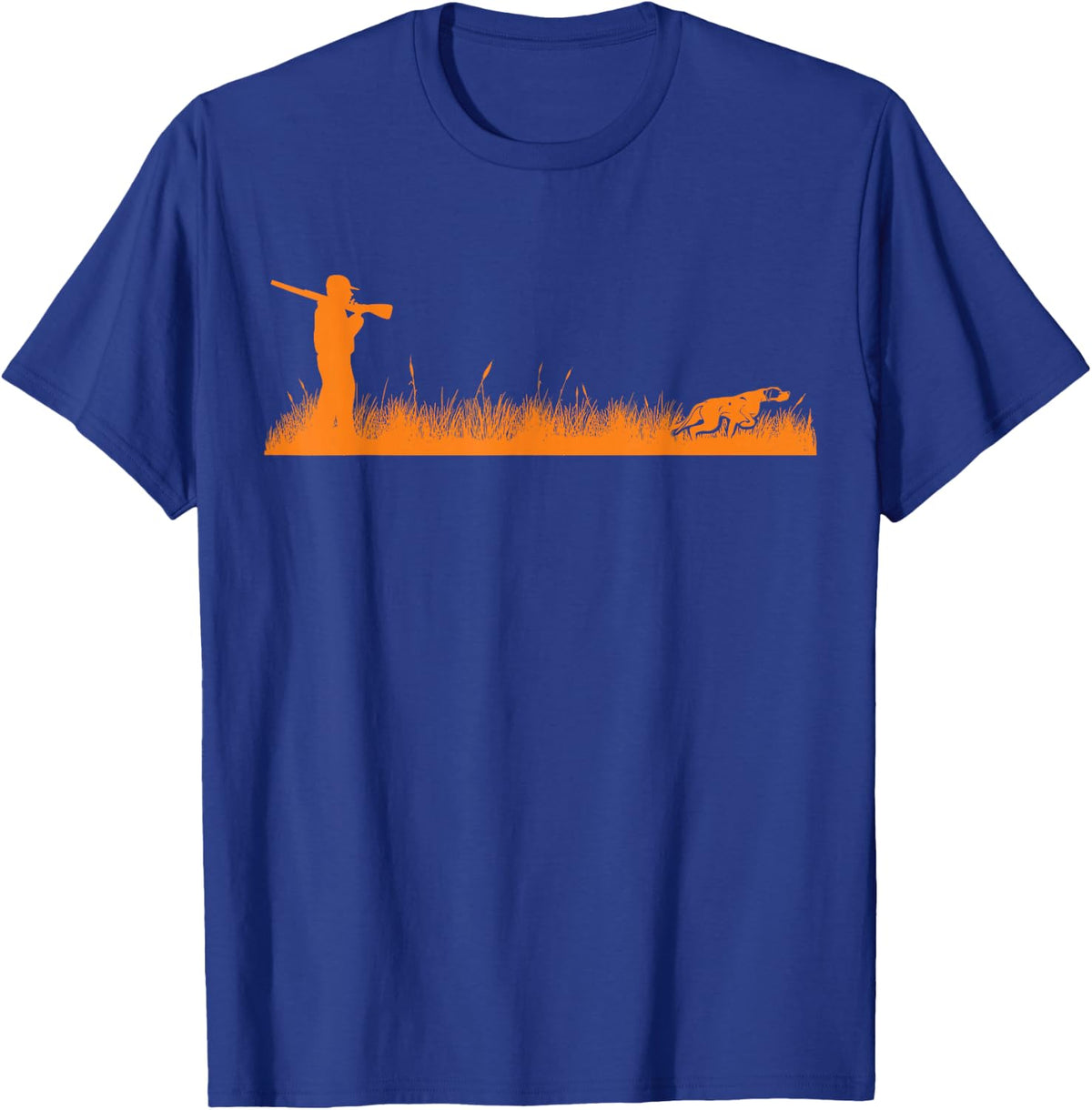 Pointing Retriever Dog Quail Pheasant Hunting T-Shirt - Royal Blue