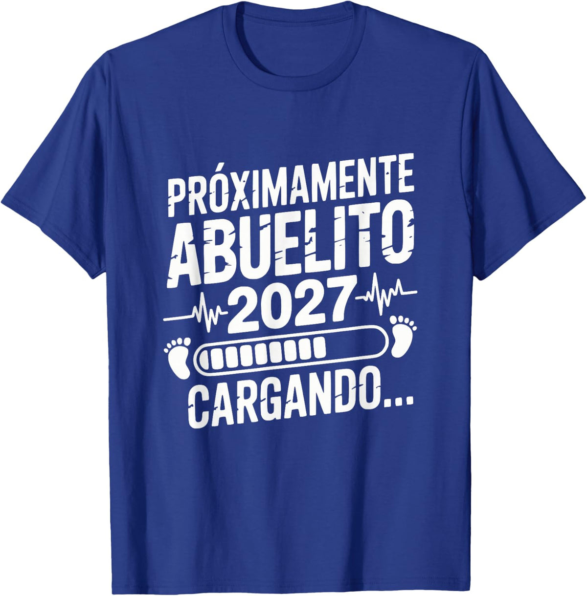 Proximamente Abuelito 2027 Cargando Anuncio Embarazo T-Shirt - Royal Blue
