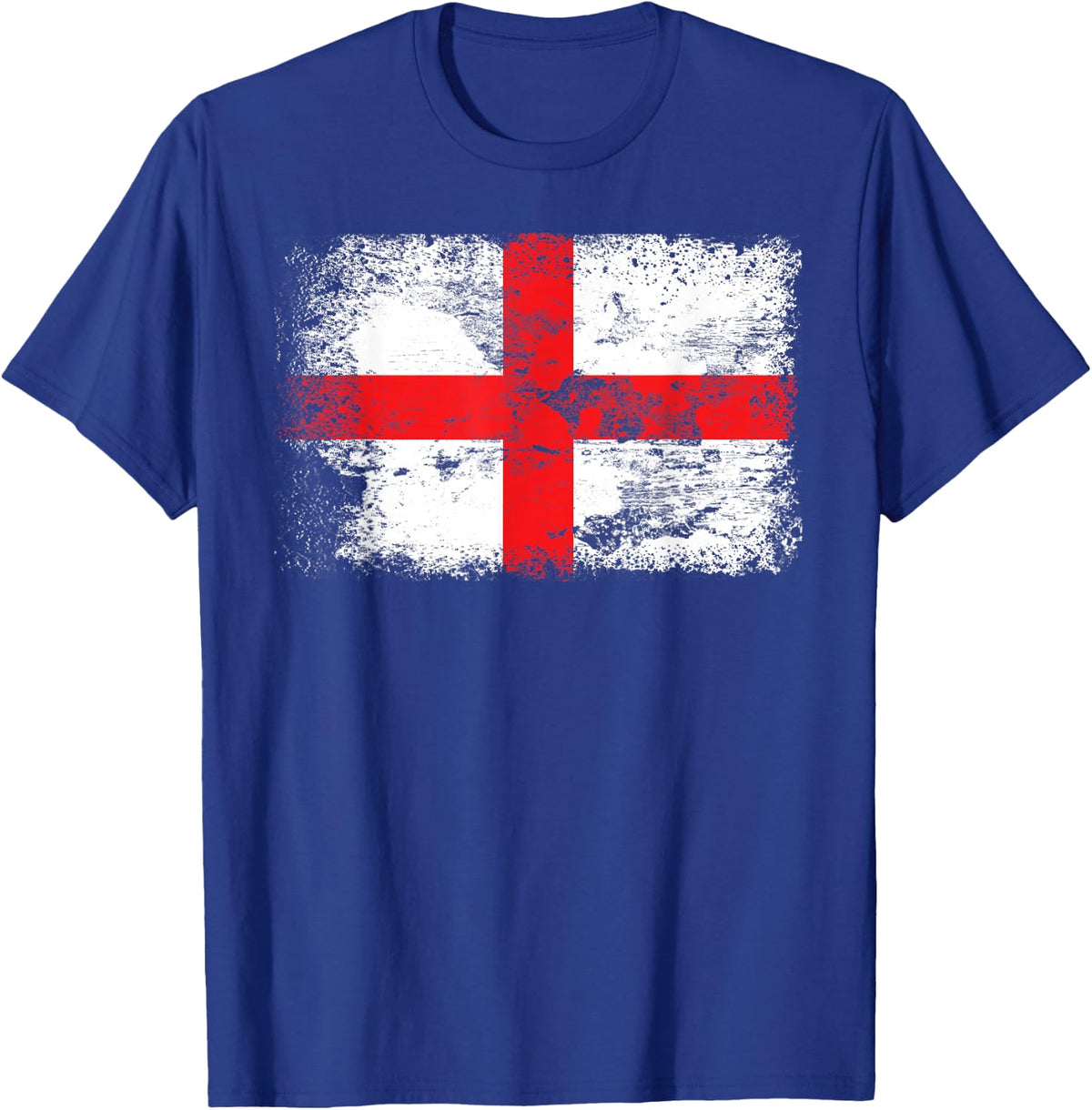 England Flag T-Shirt | Cross of Saint George Flag Tee T-Shirt - Royal Blue