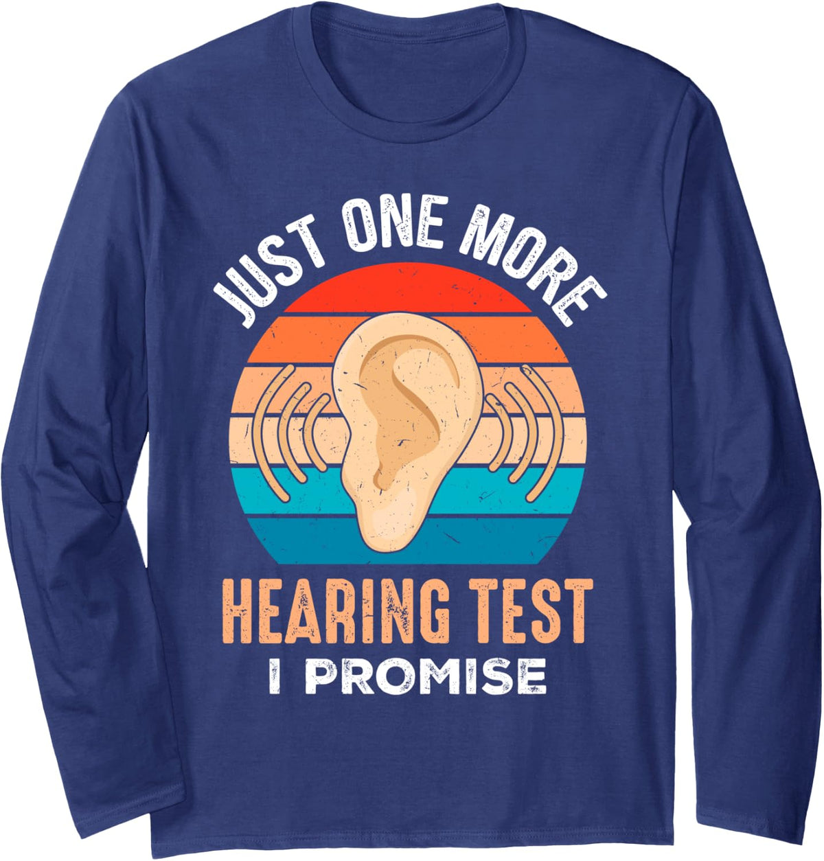 AuD Audiology Technician Design for Audiologists Long Sleeve T-Shirt - Adult Unisex Navy Blue