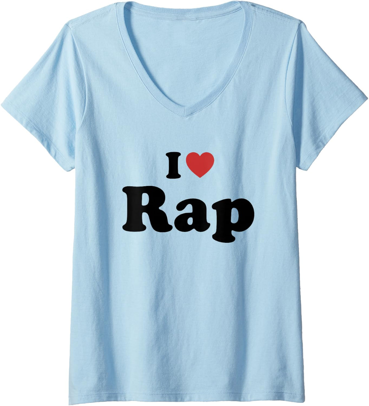 Women's I Love Rap V-Neck T-Shirt - Baby Blue