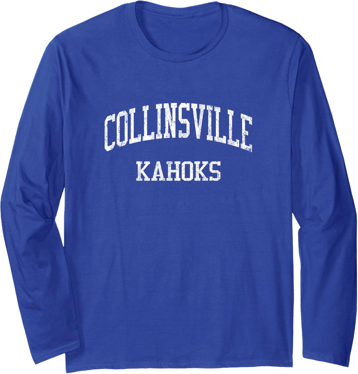 Collinsville High School HS Collinsville IL Vintage Sports Long Sleeve T-Shirt - Adult Unisex Royal Blue