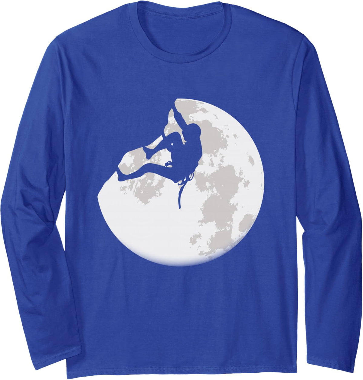 Moon Rope Climber Climbing Bouldern Long Sleeve T-Shirt - Adult Unisex Royal Blue
