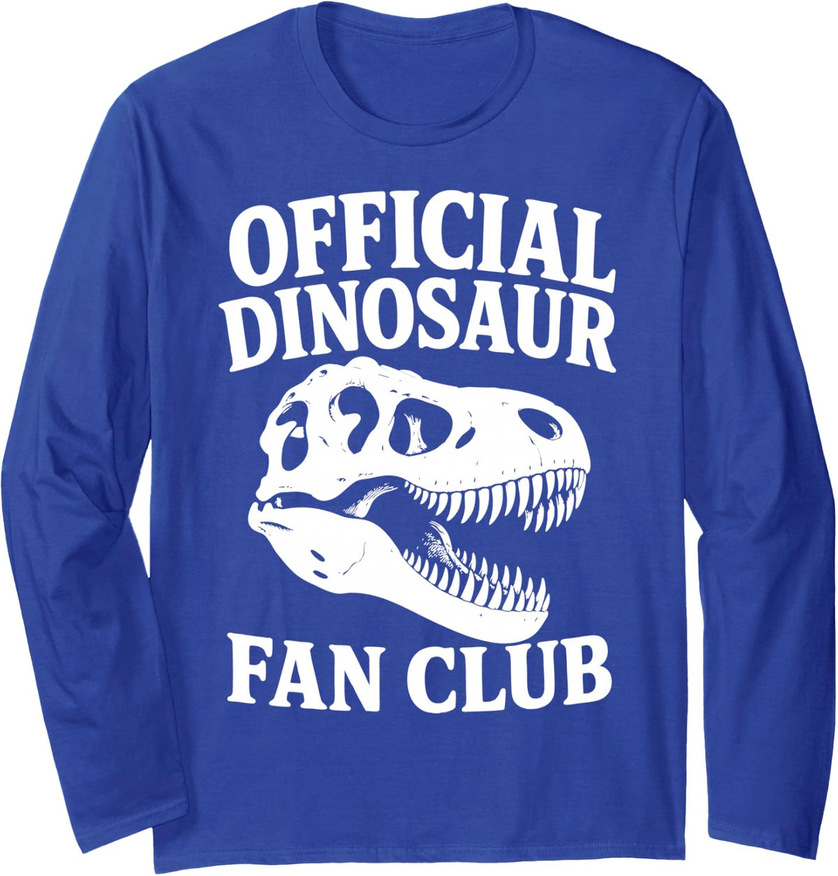 Vintage Paleontology Team Dinosaur Paleontologist Long Sleeve T-Shirt - Adult Unisex Royal Blue