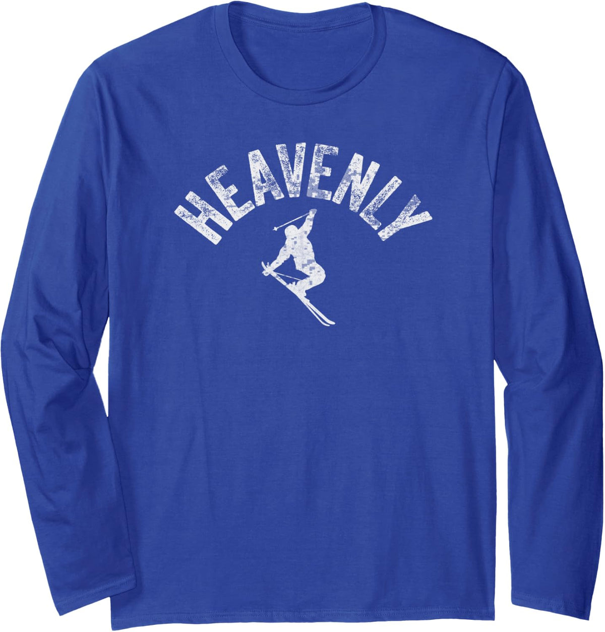 Ski Heavenly Vintage California Skiing Cool Cali Skier Gear Long Sleeve T-Shirt - Adult Unisex Royal Blue