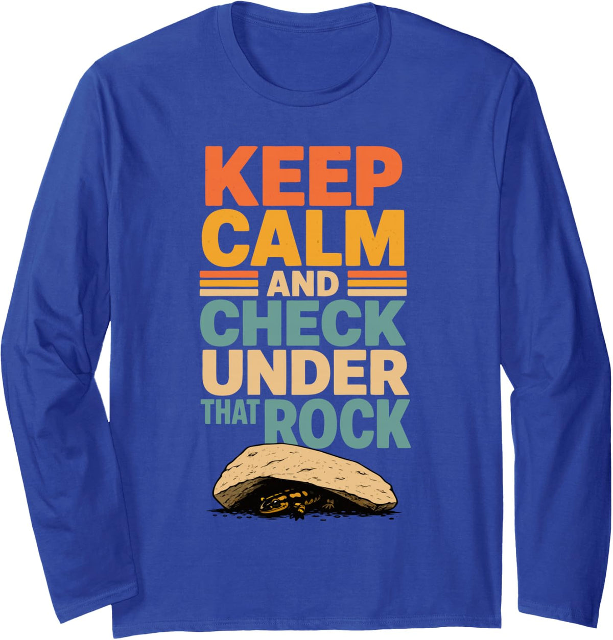Vintage Herping Amphibian Field Herper Reptile Long Sleeve T-Shirt - Adult Unisex Royal Blue