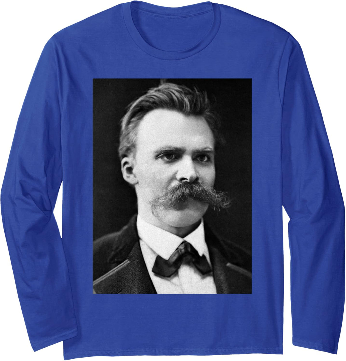 Friedrich Nietzsche Philosopher Philosophy Thinker Morality Long Sleeve T-Shirt - Adult Unisex Royal Blue