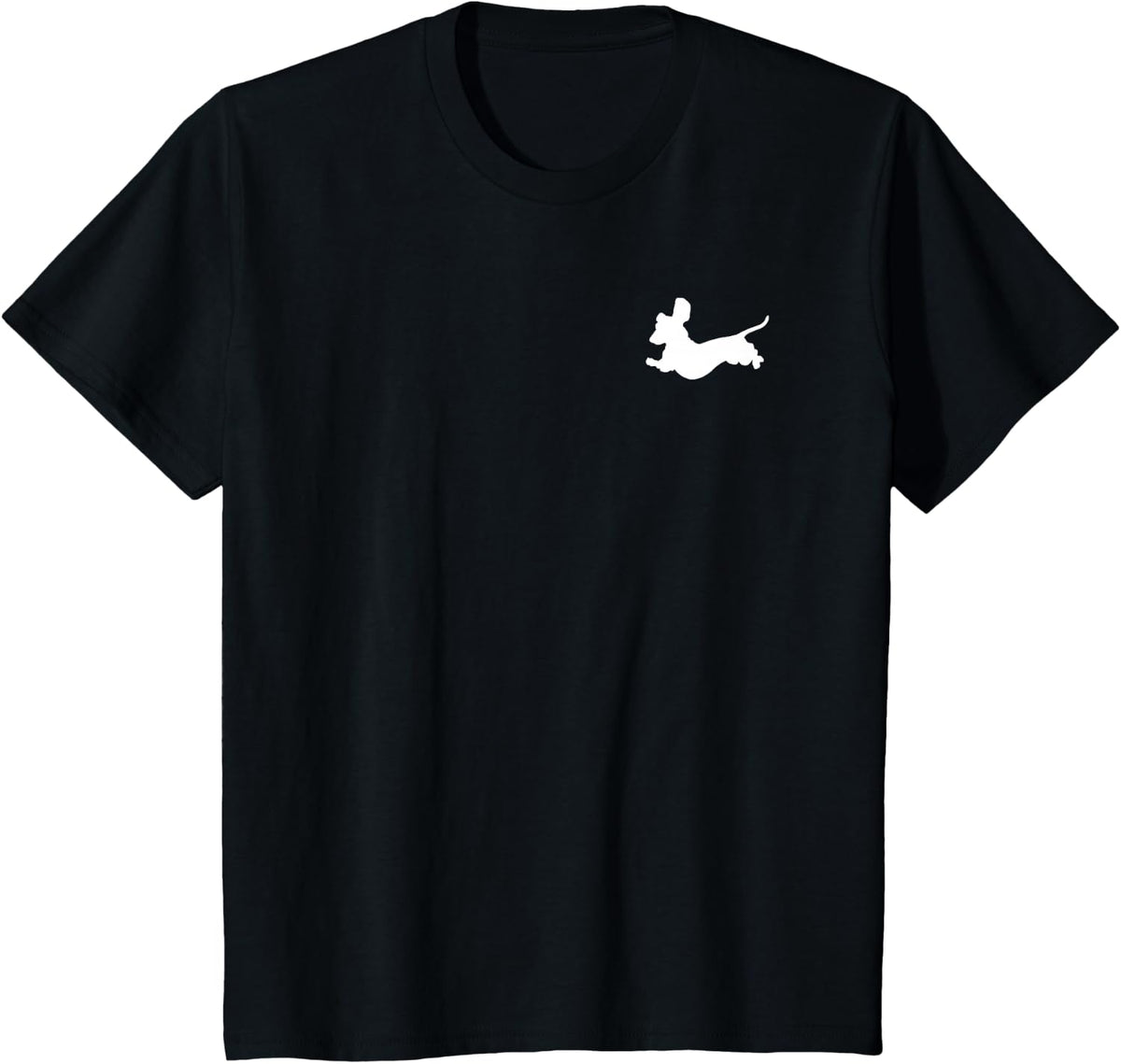 Dachshund dachshund dog silhouette retro gift T-Shirt for Men Women Girls Kids - Black