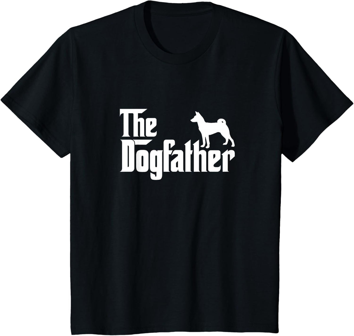 Basenji Lover Gift DogFather T-Shirt - Black