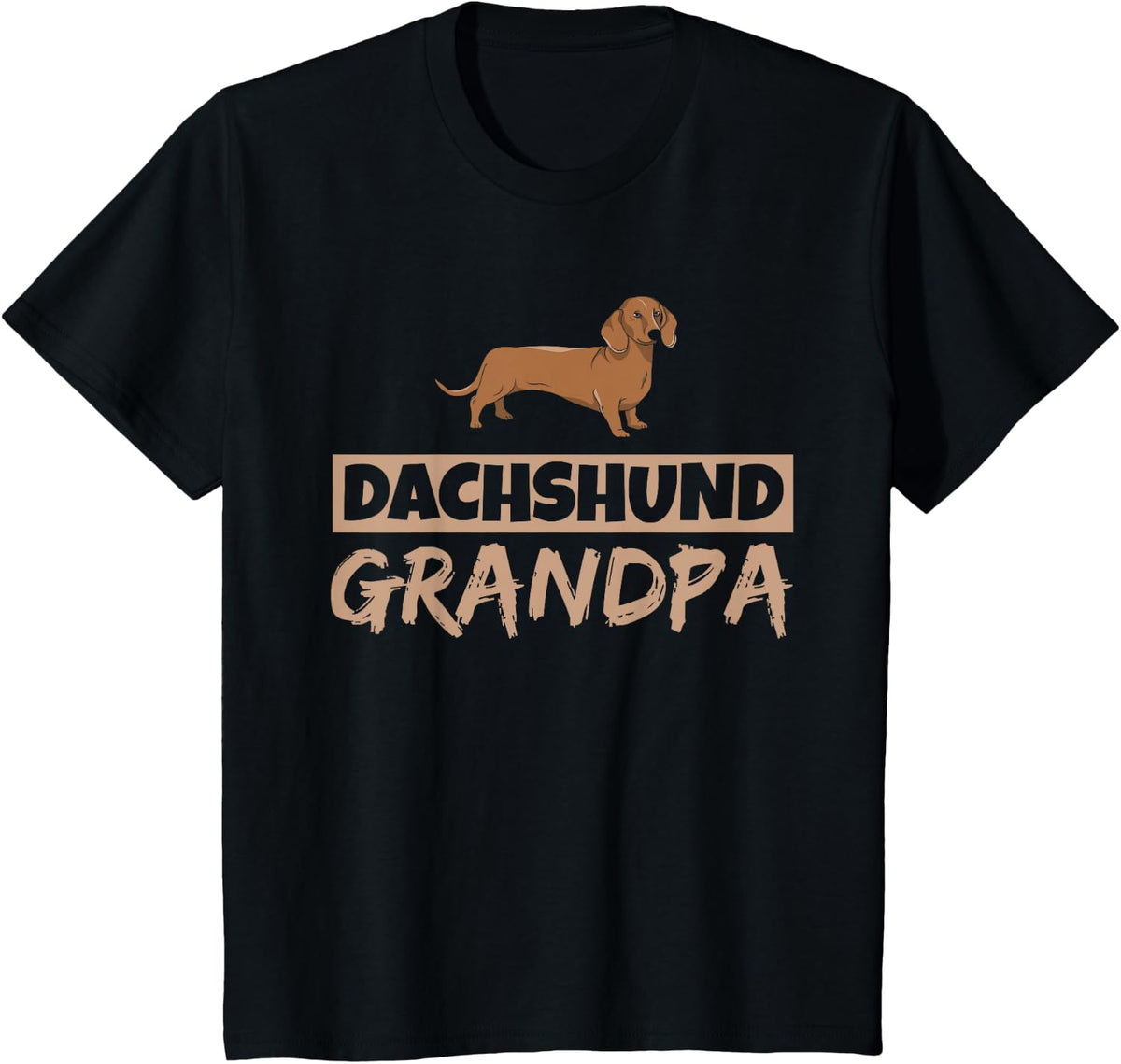 Dachshund Grandpa Dog Wiener Puppy Owner Dachshund Granddad Men Women Girls Kids T-Shirt - Black