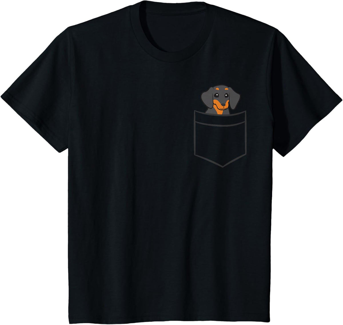 Dachshund In a Pocket Wiener Dog Pocket Dachshund T-Shirt - Black