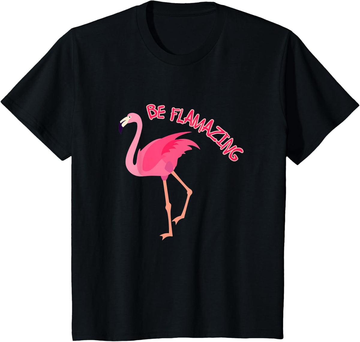 PInk Flamazing Flamingo TShirt for Bird Lovers - Black