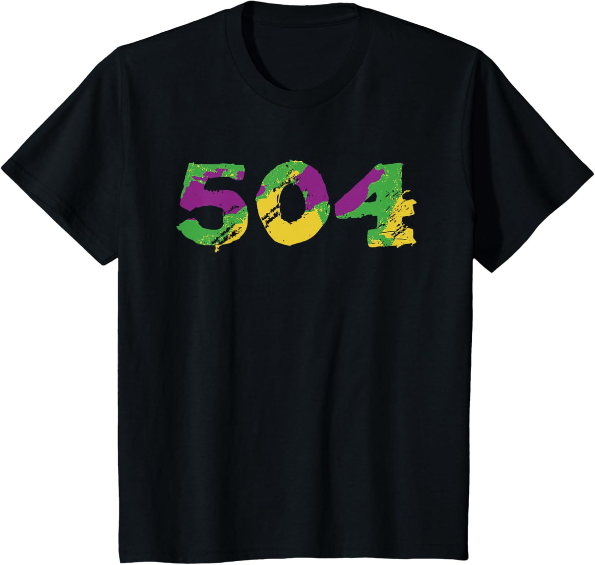 Mardi Gras 504 Nola Retro New Orleans Tee Fleur De Lis 2020 T-Shirt - Black