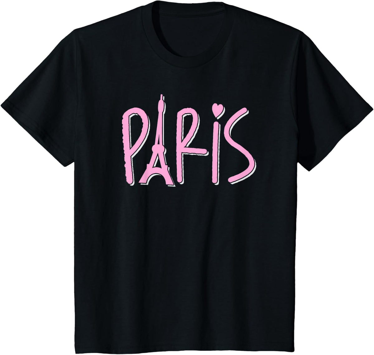 Ma Chérie Paris I Love Paris Eiffel Tower France T-Shirt - Black