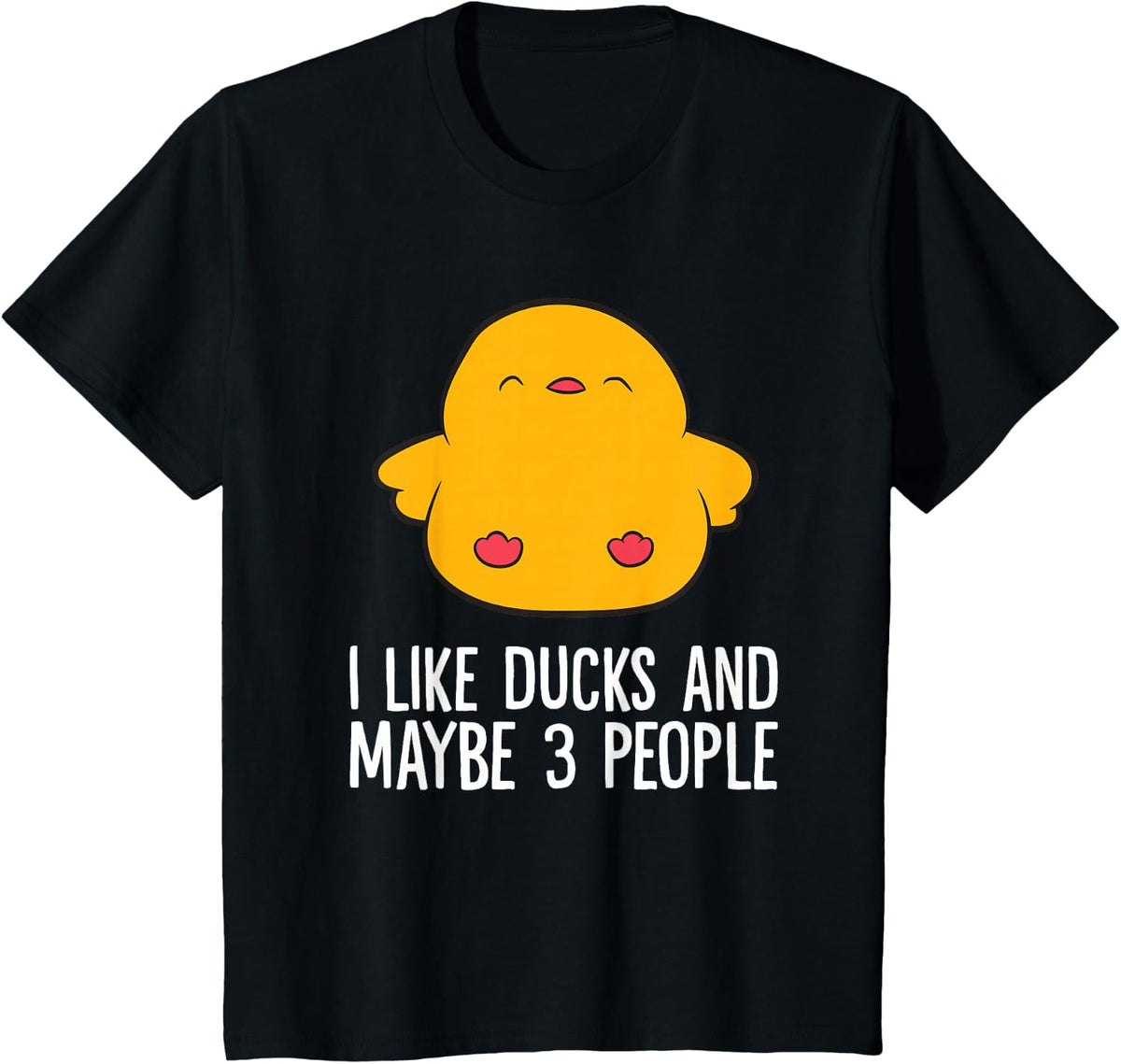 I Like Ducks And Maybe Like 3 People Ducks T-Shirt - Black