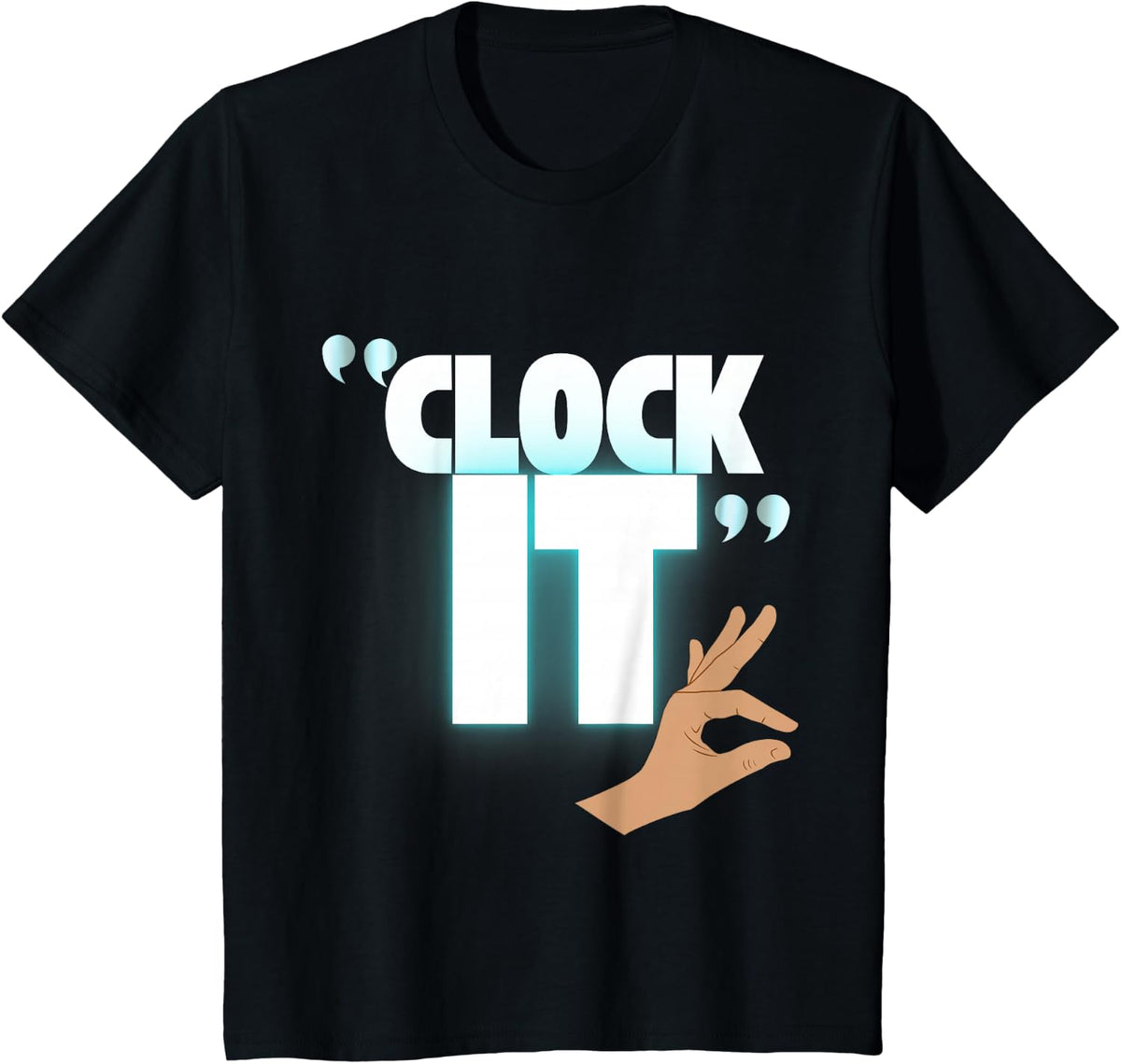 Funny Viral Slogan Clock It Shirt for Women Gym Hustle Tee T-Shirt - Black