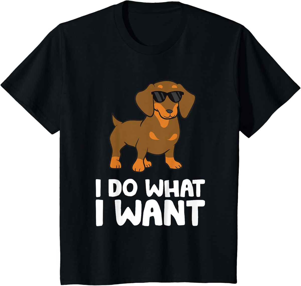 Dachshund Dog I Do What I Want Cute Dachshund T-Shirt - Black