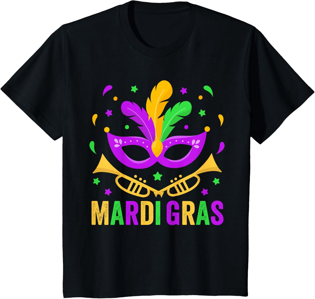 Mardi Gras 2025 Tshirts Women Mens Mardi Gras Shirt Kids T-Shirt - Black