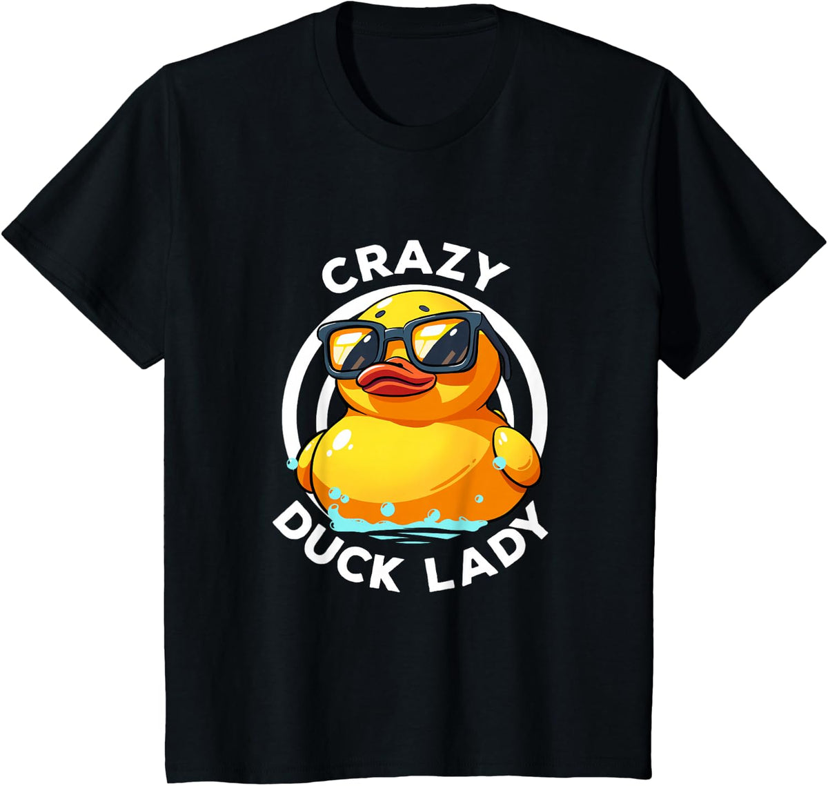 Crazy Duck Lady Cute Duck Mom Duck Owner Funny I Love Ducks T-Shirt - Black