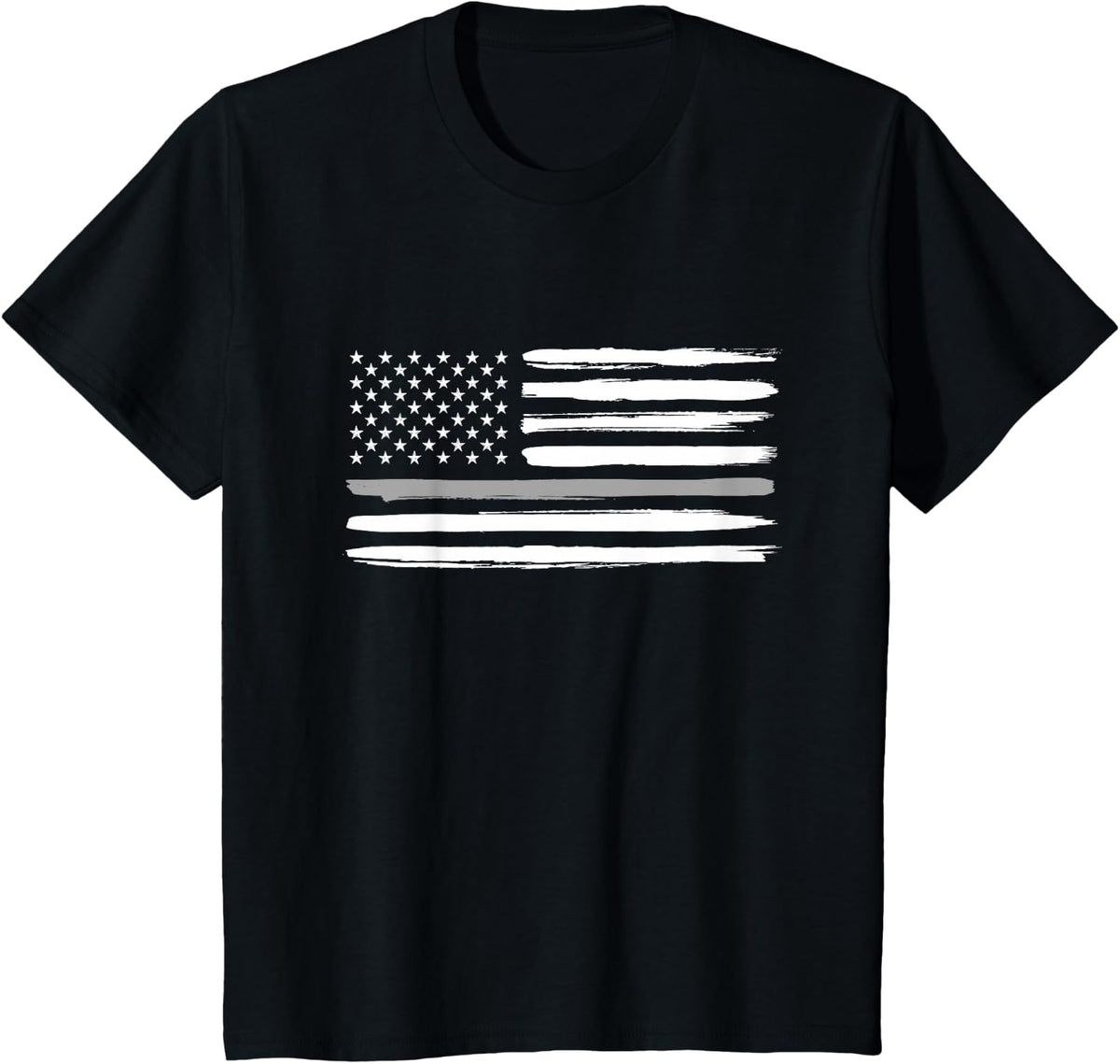 Thin Silver Line Correctional Officers Gift T-Shirt - Black