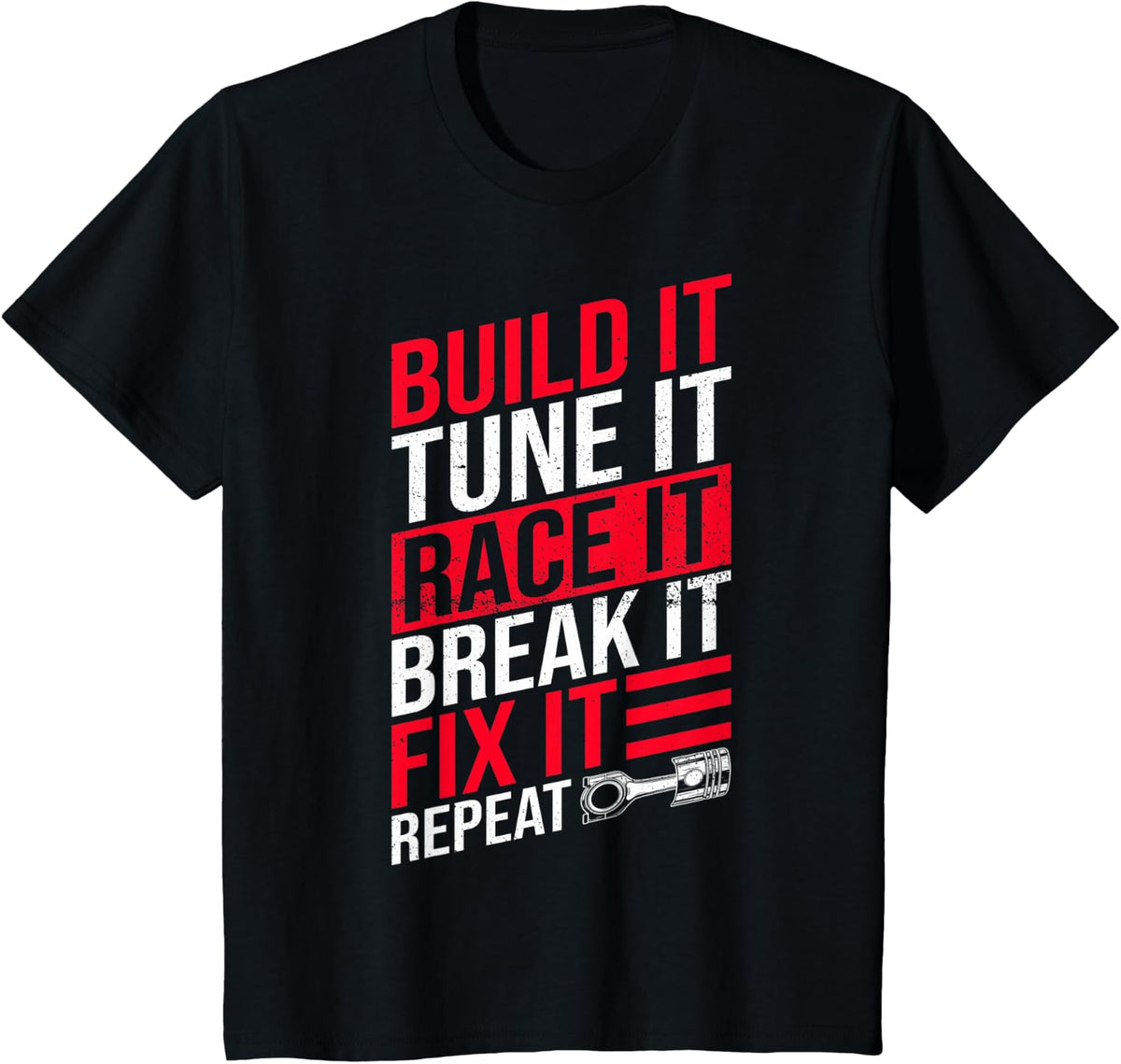 Car Mechanics Garage Mechanics Build It Tune It Car Guys T-Shirt - Black