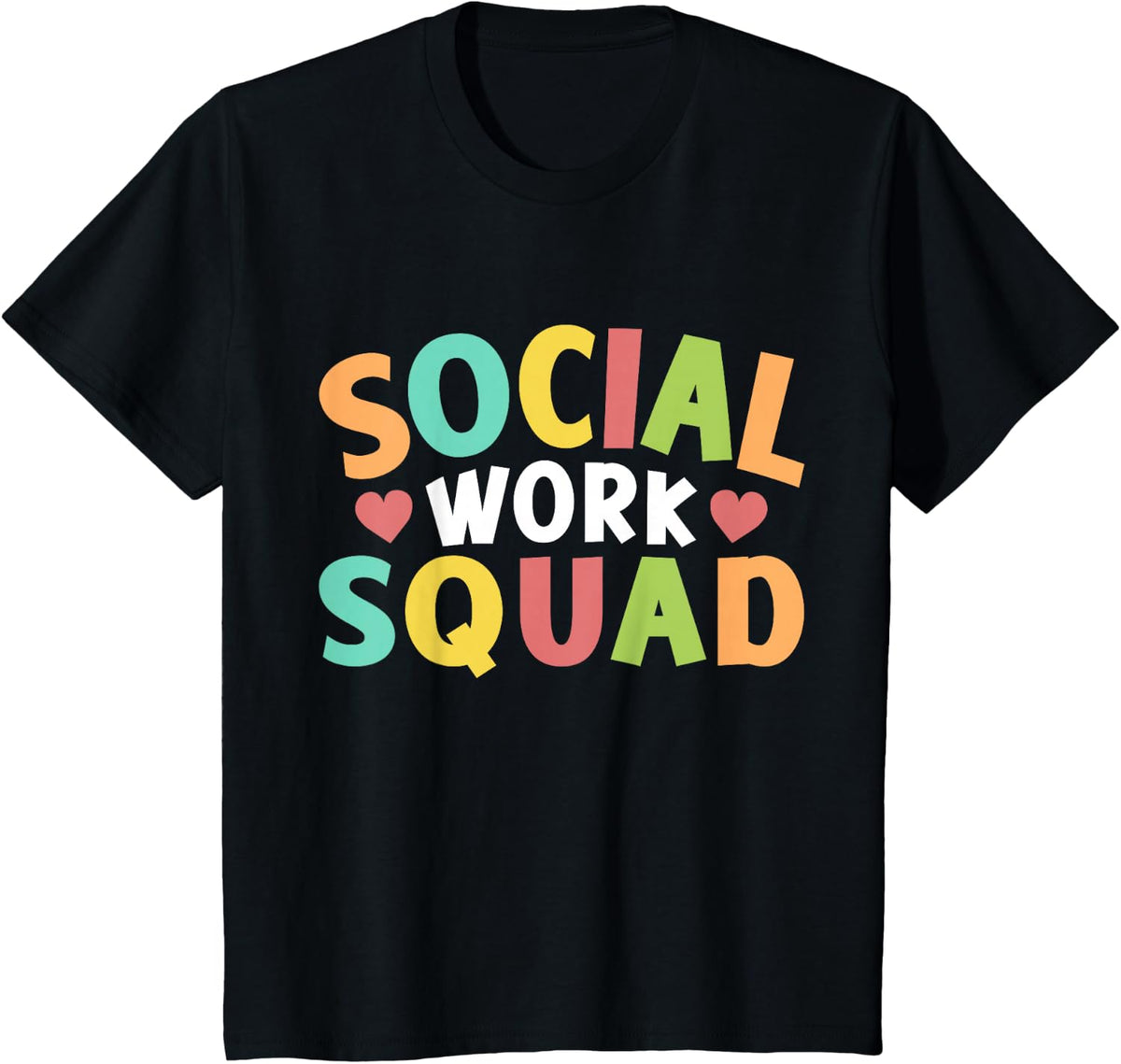 Social Work Squad Graduation Worker Job Social T-Shirt - Black
