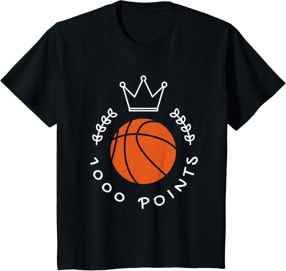 1000 Points Basketball Scorer High School Basketball Player T-Shirt - Black