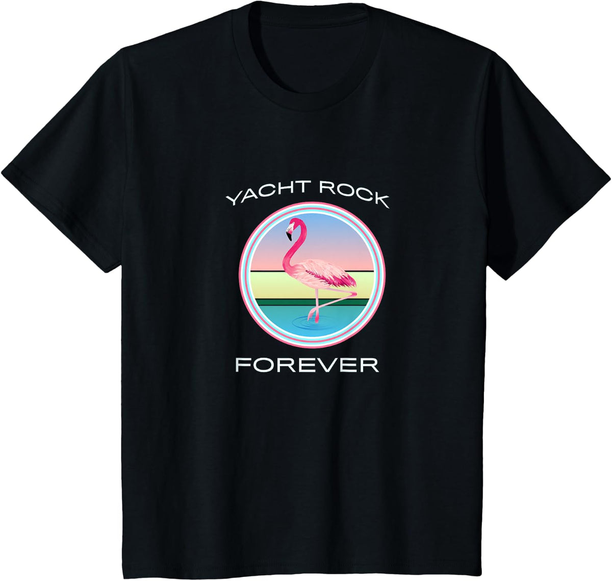 Yacht Rock Forever T-Shirt 80s Retro Style T-Shirt - Black