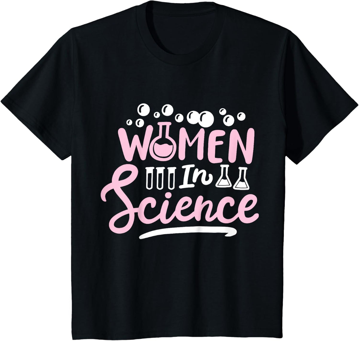 Science Girl Chemistry Science Teacher Women in Science T-Shirt - Black
