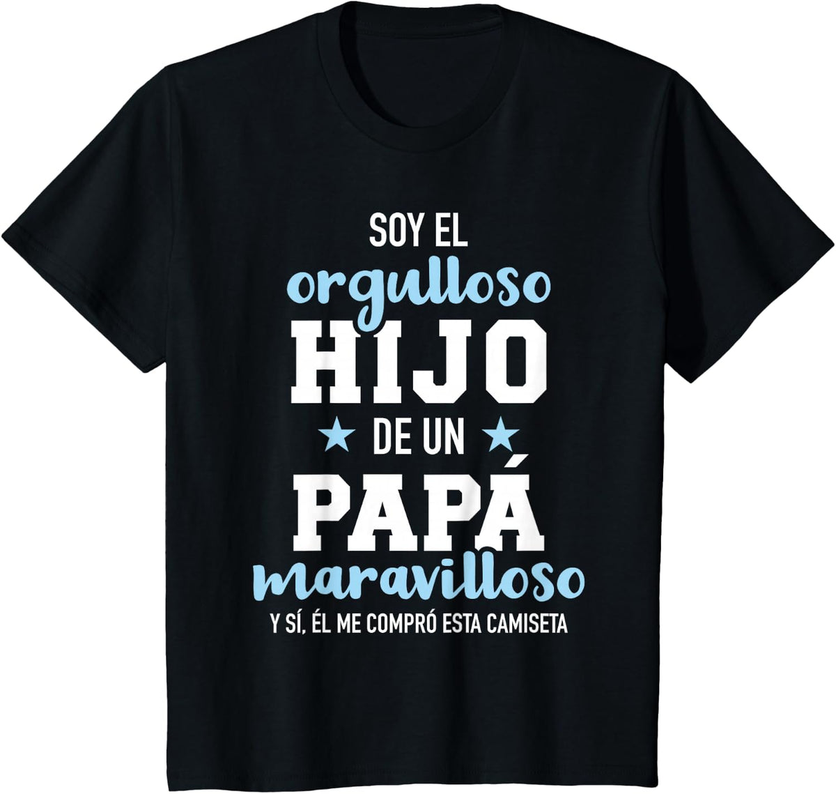 Orgulloso hijo de un papa maravilloso T-Shirt - Black