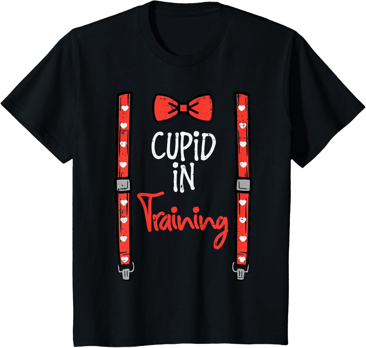 Valentines Day Cupid In Training Cute Toddler Boys Kid Youth T-Shirt - Black