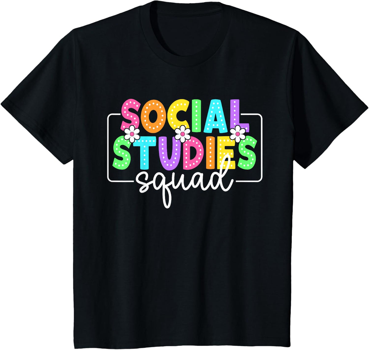 Social Studies Squad Back to School Teachers Students T-Shirt - Black